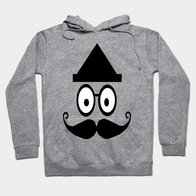 funny face with triangle shaped hat Hoodie by RAK20